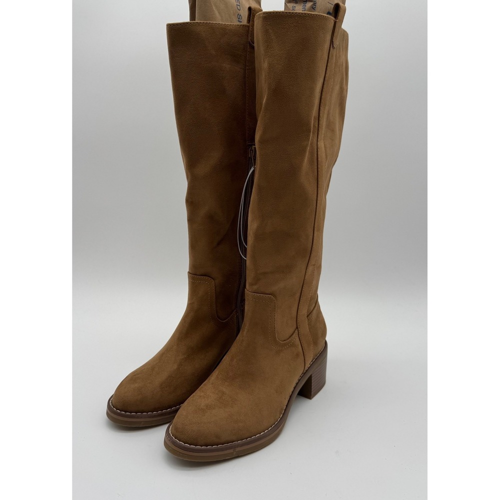 Kensie Naya B Brown Knee‎ High Boots Women's Size 7.5 Side Zip New